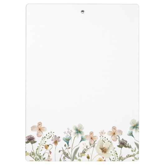 Aquarel Bloemen Klembord (Achterkant)