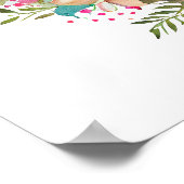 Aquarel Bloemen & Kruis Poster (Hoek)