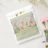 Aquarel Bloemen met Groen Bedankzakje (Gezegeld)