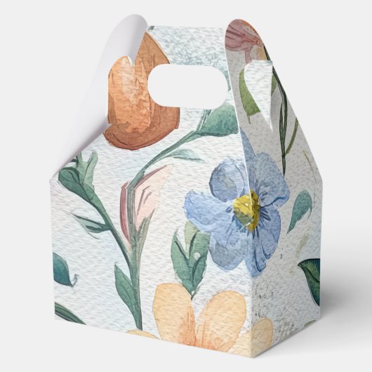 Aquarel Bloemen Moederdag Party Favoriet Box Bedankdoosjes (Achterkant)