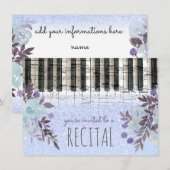 aquarel bloemen muziek recital kaart (Voorkant / Achterkant)