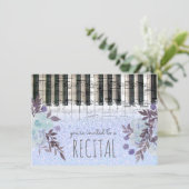 aquarel bloemen muziek recital kaart (Staand voorkant)