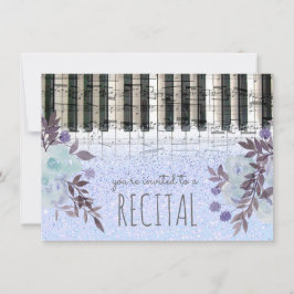 aquarel bloemen muziek recital kaart