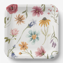 Aquarel Bloemen Papieren Borden