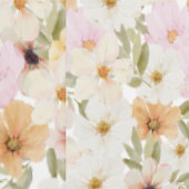 Aquarel Bloemen Print Getextureerd behang (Zoom)