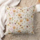 Aquarel Bloemen Print Gooi Kussen (Deken)