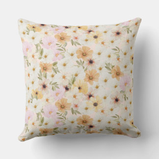Aquarel Bloemen Print Gooi Kussen