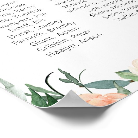 Aquarel Bloemen School Reünie Herdenking Poster (Hoek)