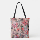 Aquarel, bloemen. tote bag (Achterkant)