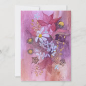 aquarel bloemen uitnodiging (Voorkant)