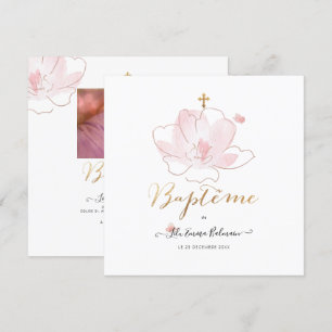 Aquarel Bloemen Uitnodiging Doopfeest