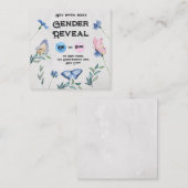 Aquarel Bloemen Vlinder Behuizing Kaart (Voorkant / Achterkant)