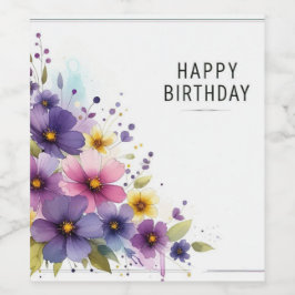 aquarel bloemen wijnlabels wijn etiket