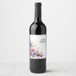 aquarel bloemen wijnlabels wijn etiket