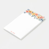 Aquarel Bloemen Winkel Boodschappenlijst Aangepast Post-it® Notes (Schuin)