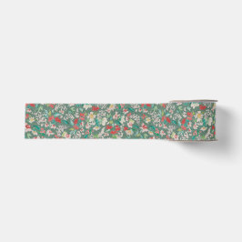 Aquarel Bloemen Winterweide (groen) Grosgrain Lint
