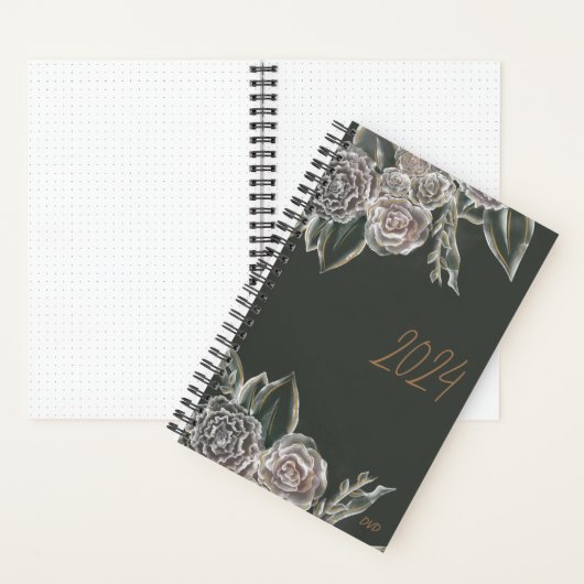Aquarel bloemenboek 2024 Bullet Journal - Dot Grid Notitieboek (Binnen)