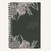 Aquarel bloemenboek 2024 Bullet Journal - Dot Grid Notitieboek (Voorkant)