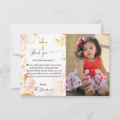 aquarel bloemend baptisedankkaart kaart (Voorkant)