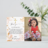 aquarel bloemend baptisedankkaart kaart (Staand voorkant)