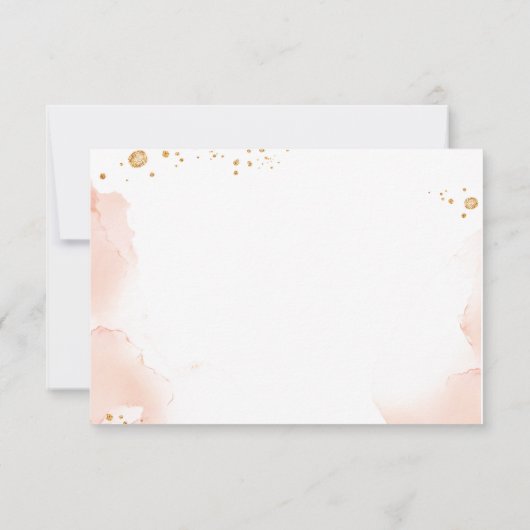 aquarel bloemend baptisedankkaart kaart (Achterkant)