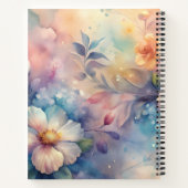 Aquarel bloemendesign  notitieboek (Achterkant)