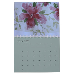 Aquarel Bloemendesigner met Artistieke Touch Kalender