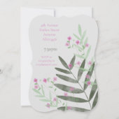 Aquarel bloemenfeest 60e verjaardag kaart (Achterkant)