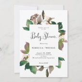 aquarel bloemenhert baby shower kaart (Voorkant)