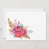 Aquarel Bloemensafari Bevestiging Kaart (Achterkant)
