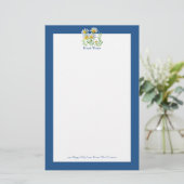 Aquarel Bloemenschildering Handgeschilderd Briefpa (Staand voorkant)