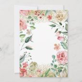 Aquarel Bloementuin Thee Party Bedankkaart Kaart (Achterkant)