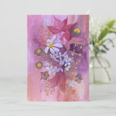 aquarel bloemenuitnodiging kaart (Staand voorkant)