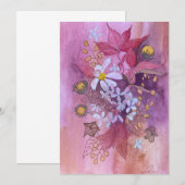 aquarel bloemenuitnodiging kaart (Voorkant / Achterkant)