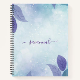 Aquarel Bloemig Monogram Schetsboek  Notitieboek