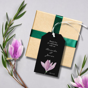 Aquarel Bloemige Dank Je Cadeaulabel