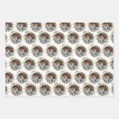 Aquarel Bloemige Huwelijks Inpakpapier Vellen (Voorkant)