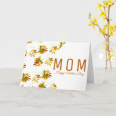 Aquarel Bloemige Moederdag Script Kaart (Gele Bloem)