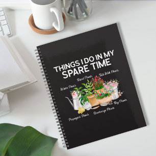 Aquarel Bloemige Plant Grappige Citaat Tuin Journa Notitieboek