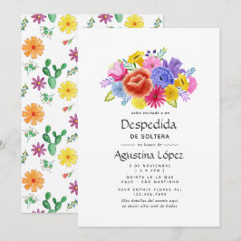 Aquarel Bloemige Spaanse Fiesta Bachelorette Kaart