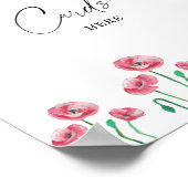 Aquarel bloemkaart Hier uw receptenkaart Poster (Hoek)