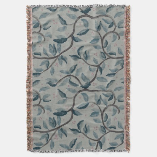 Aquarel bloemmotief deken (Voorkant Verticaal)