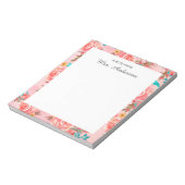 Aquarel Bloemstuk Onderwijzers Waardering Script N Notitieblok (Linkerzijde)