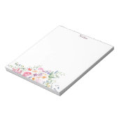 Aquarel bloemstuk op maat notitieblok (Linkerzijde)
