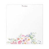 Aquarel bloemstuk op maat notitieblok (Voorkant)