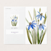 Aquarel Blue Daisies Wenskaart Kaart (Buitenkant ongevouwen)