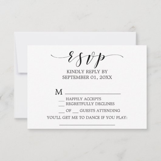 Aquarel Blush en Gouden Verzoekkaart voor RSVP (Achterkant)