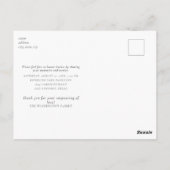 Aquarel Blush Roze Levensviering Briefkaart (Achterkant)