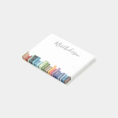 Aquarel Boeken Bibliothecaris Leraar Post-it® Notes (Schuin)