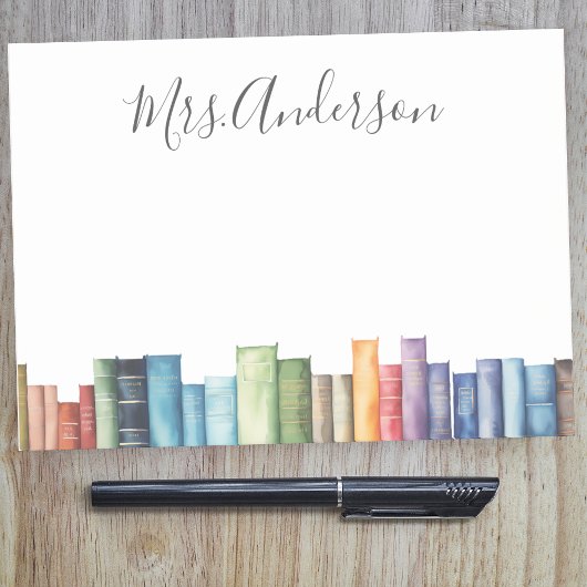 Aquarel Boeken Bibliothecaris Leraar Post-it® Notes